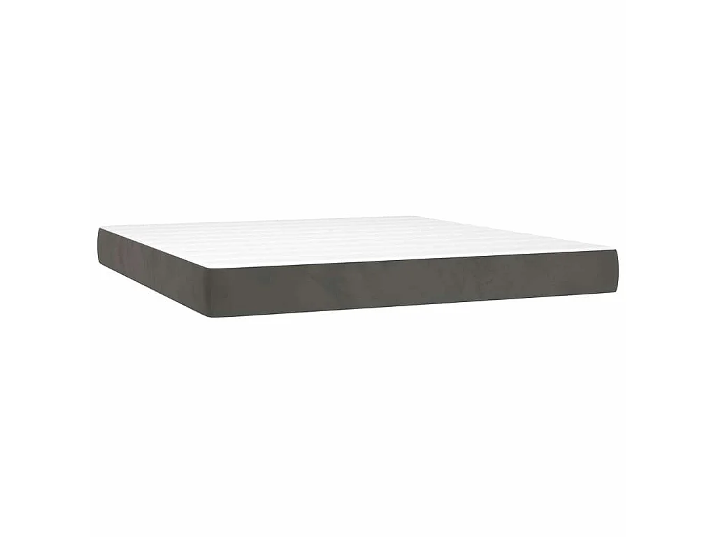 Matelas à ressorts ensachés 160 x 210 cm Gris foncé