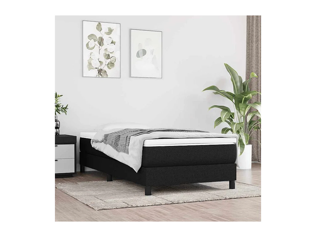 Matelas à ressorts ensachés pour enfants noir 80x160 cm tissu
