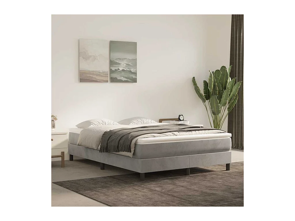Matelas de lit à ressorts ensachés 140x210x20 cm velours