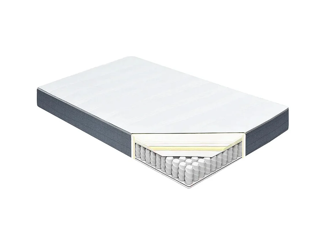 Matelas de sommier à lattes 190x140x20 cm mi-doux tissu