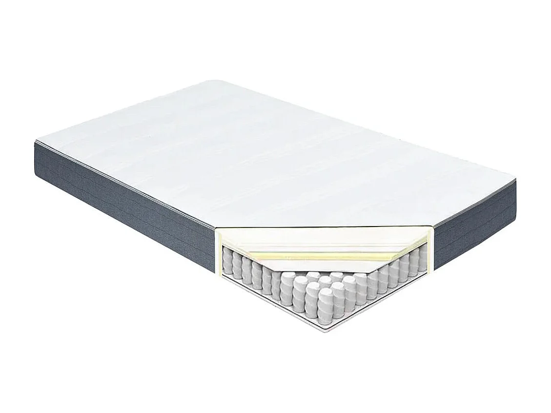 Matelas de sommier à lattes 190x140x20 cm mi-doux tissu
