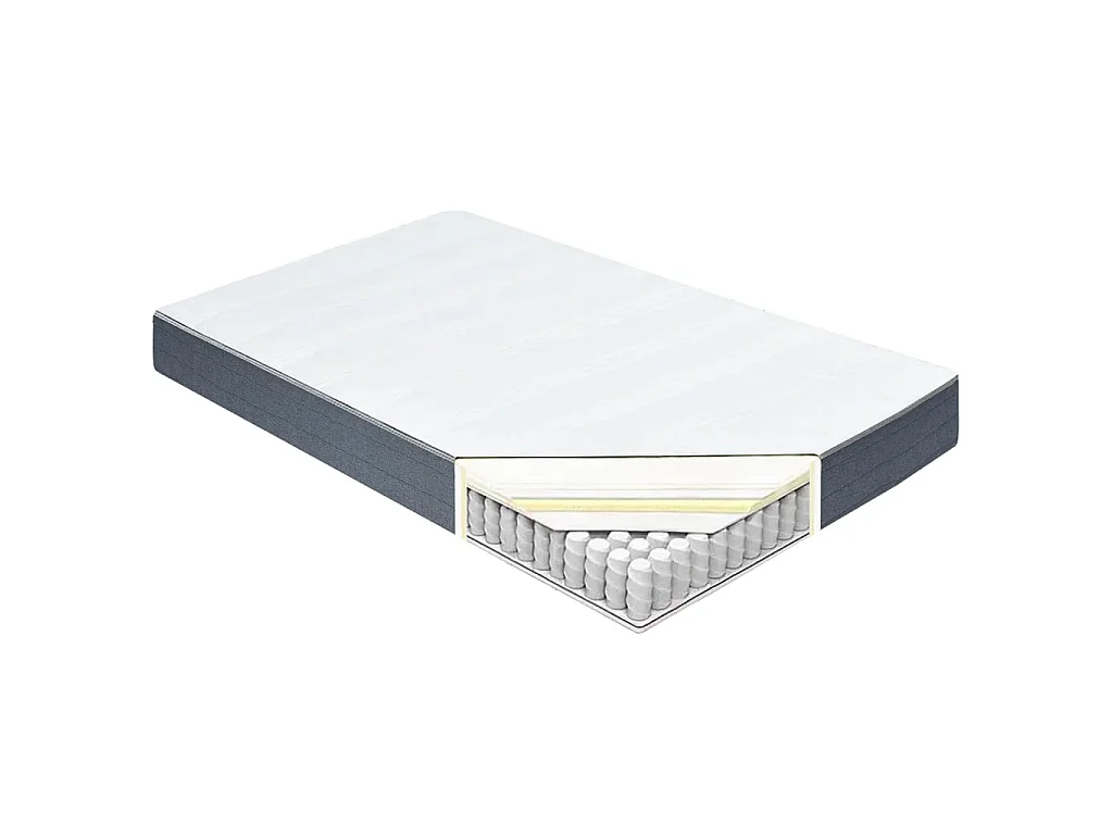 Matelas de sommier à lattes 190x140x20 cm mi-doux tissu