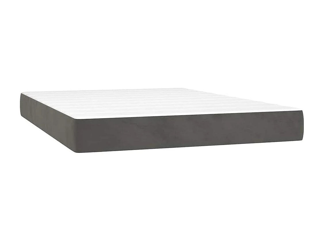 Pocketveringmatras medium 120x210x20 cm fluweel donkergrijs