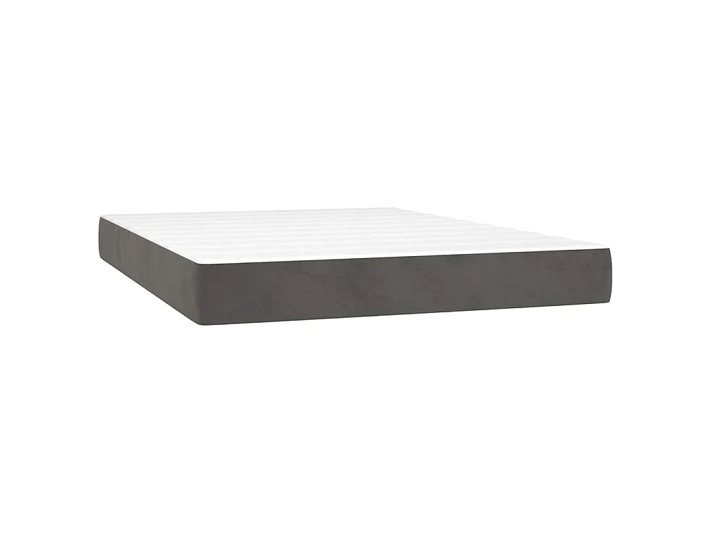 Matelas à ressorts ensachés 120 x 210 cm Gris foncé