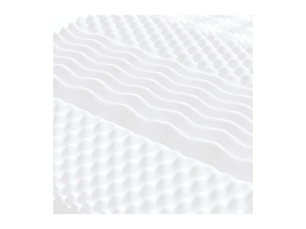 Matelas en mousse enfants blanc 80x160 cm 7 zones dureté 20 ILD