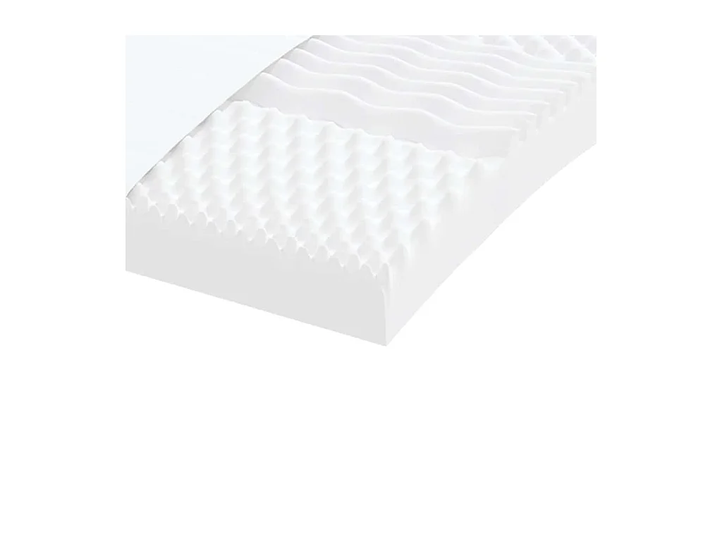 Matelas en mousse enfants blanc 80x160 cm 7 zones dureté 20 ILD