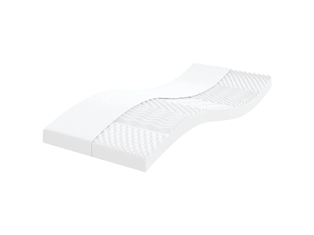 Matelas en mousse enfants blanc 80x160 cm 7 zones dureté 20 ILD