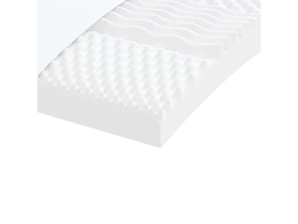 Matelas en mousse enfants blanc 80x160 cm 7 zones dureté 20 ILD