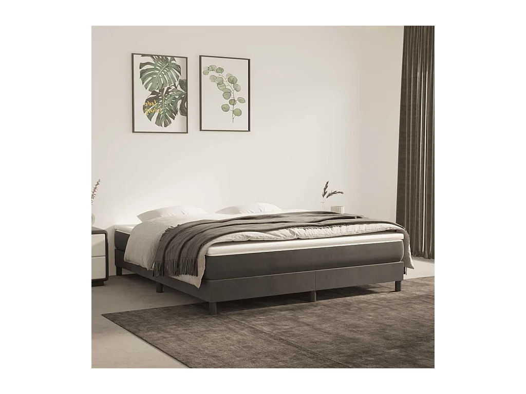 Matelas de lit à ressorts ensachés 160x220x20 cm velours