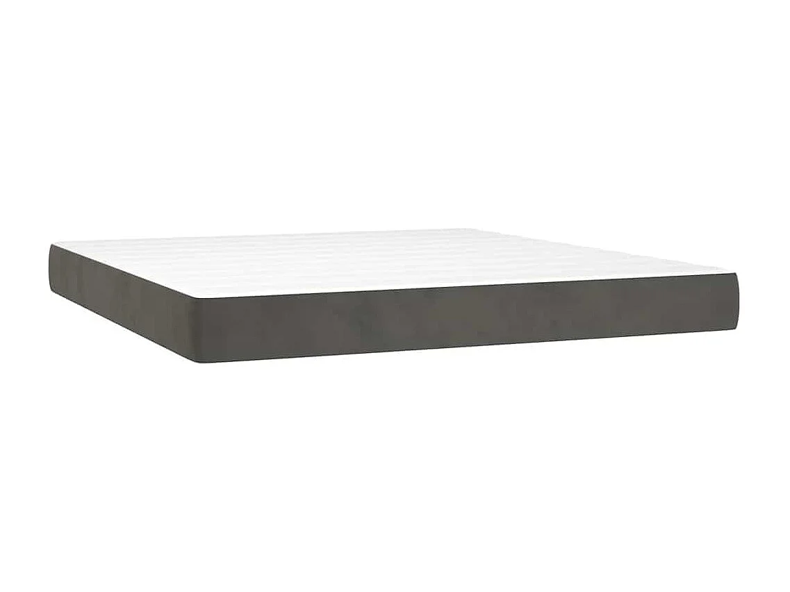 Pocketveringmatras medium 160x220x20 cm fluweel donkergrijs