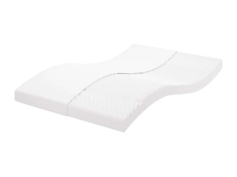 Matelas en mousse blanc 120x210 cm 7 zones dureté 20 ILD