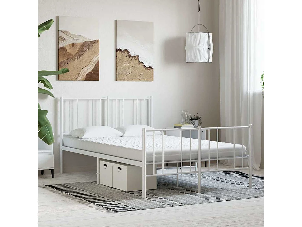 Matelas en mousse blanc 120x210 cm 7 zones dureté 20 ILD