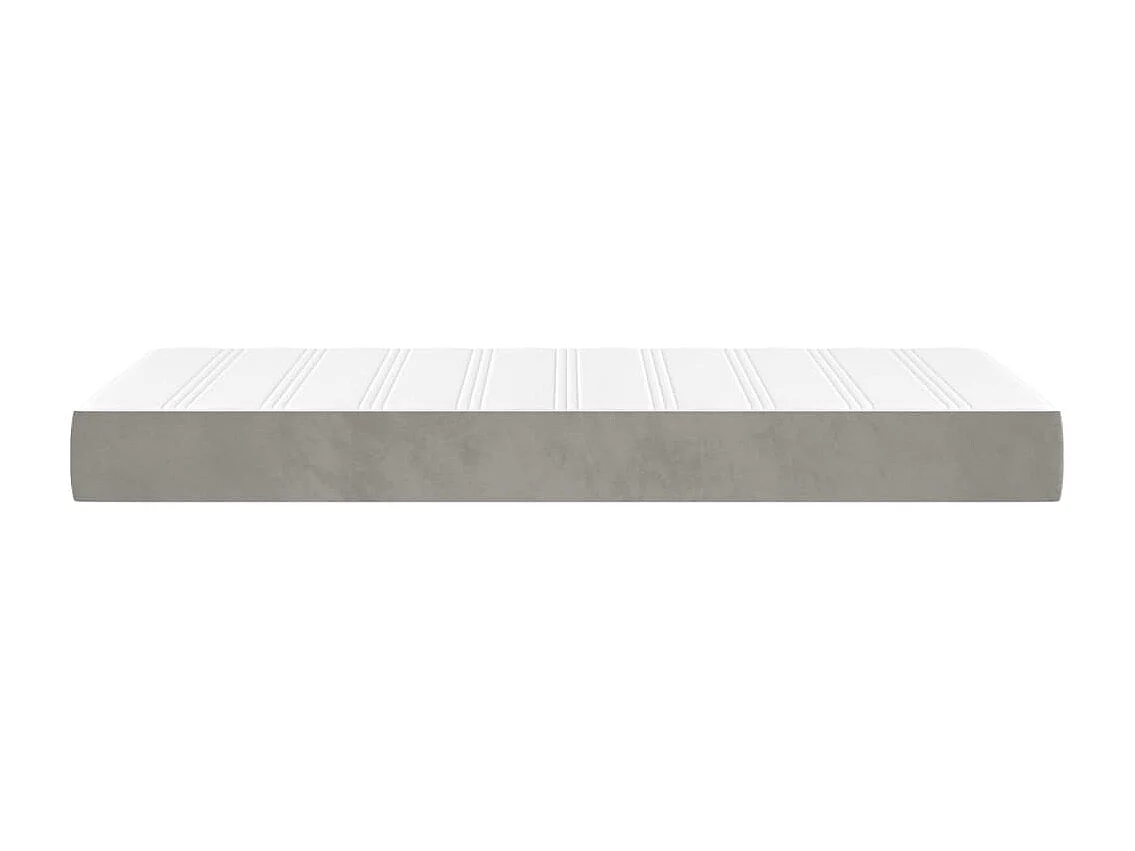 Matelas de lit à ressorts ensachés fermeté moyenne gris clair 120x190x20 cm