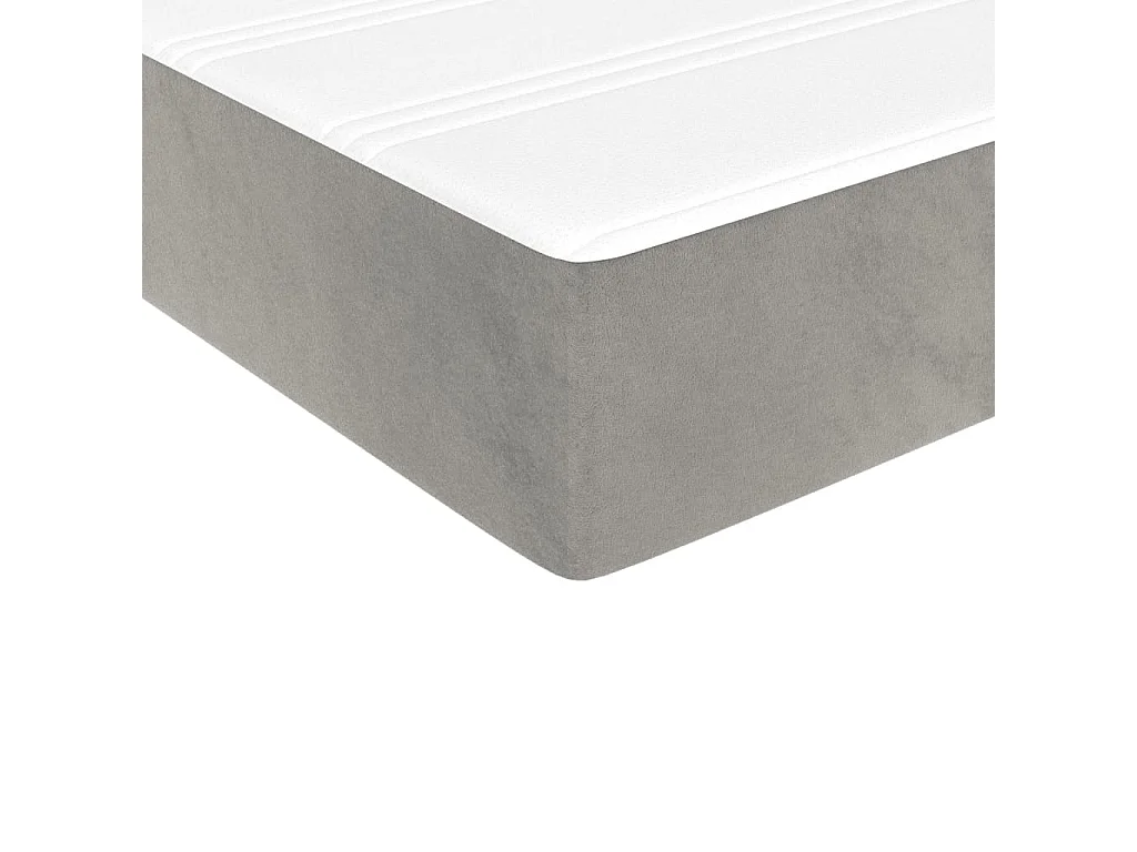 Matelas de lit à ressorts ensachés fermeté moyenne gris clair 120x190x20 cm