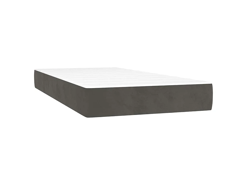 Matelas de lit à ressorts ensachés fermeté moyenne 80x220x20 cm velours