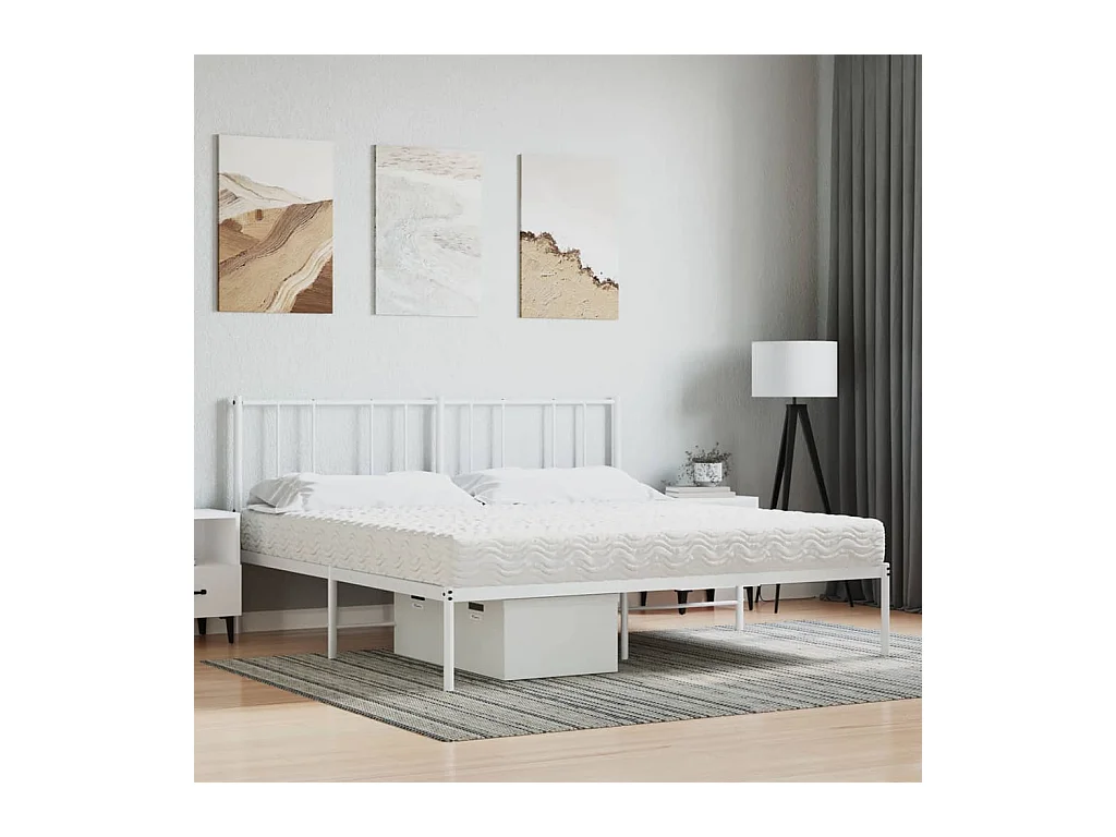 Matelas en mousse blanc 160x210 cm dureté H2 H3