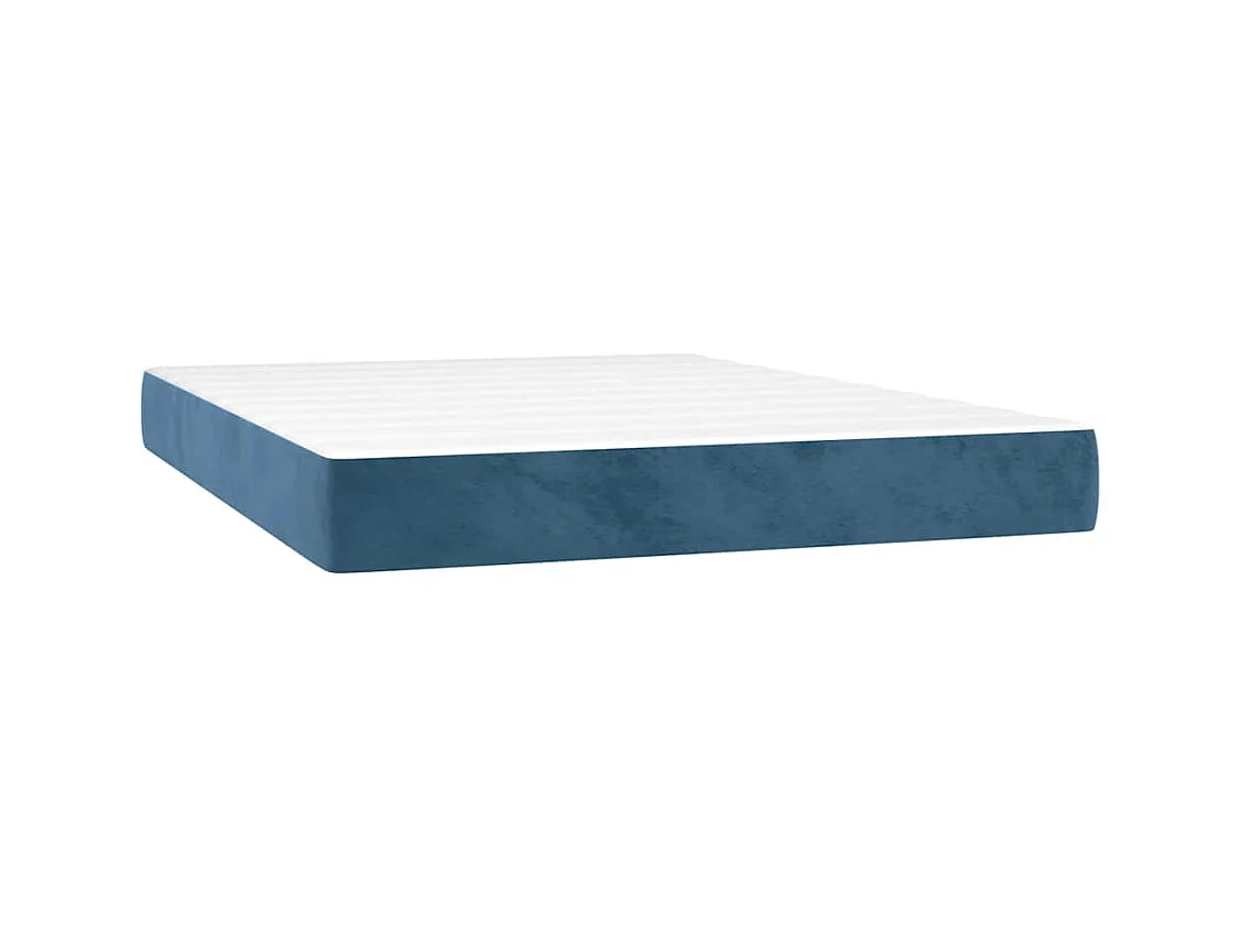 Matelas de lit à ressorts ensachés 140x220x20 cm velours
