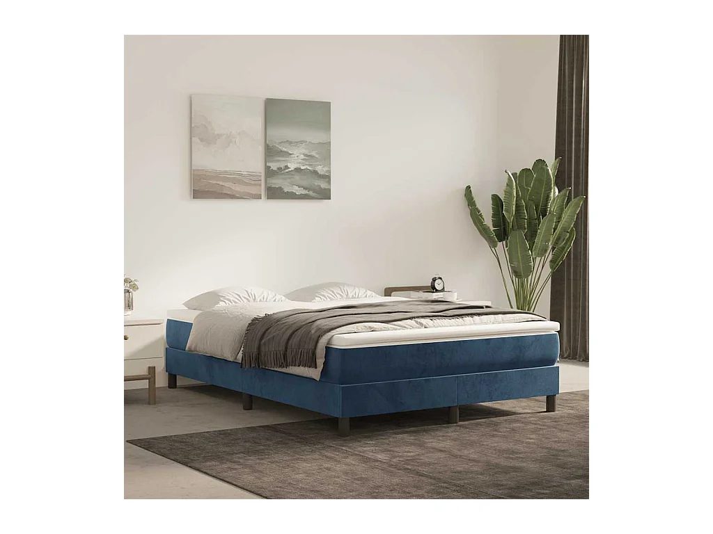Matelas de lit à ressorts ensachés 140x220x20 cm velours