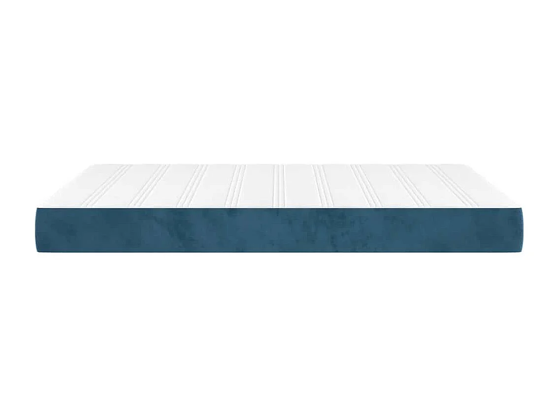 Pocketveringmatras medium 140x220x20 cm fluweel donkerblauw