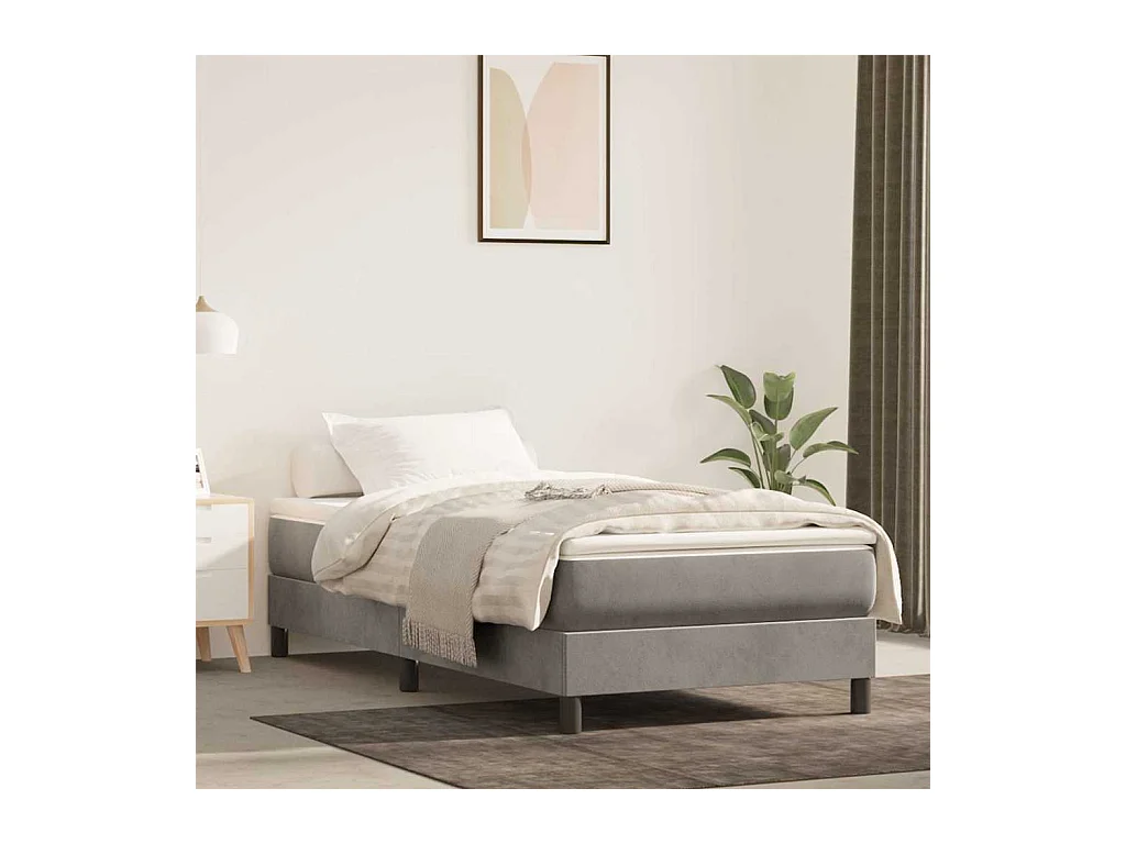 Matelas de lit à ressorts ensachés 90x220x20 cm velours