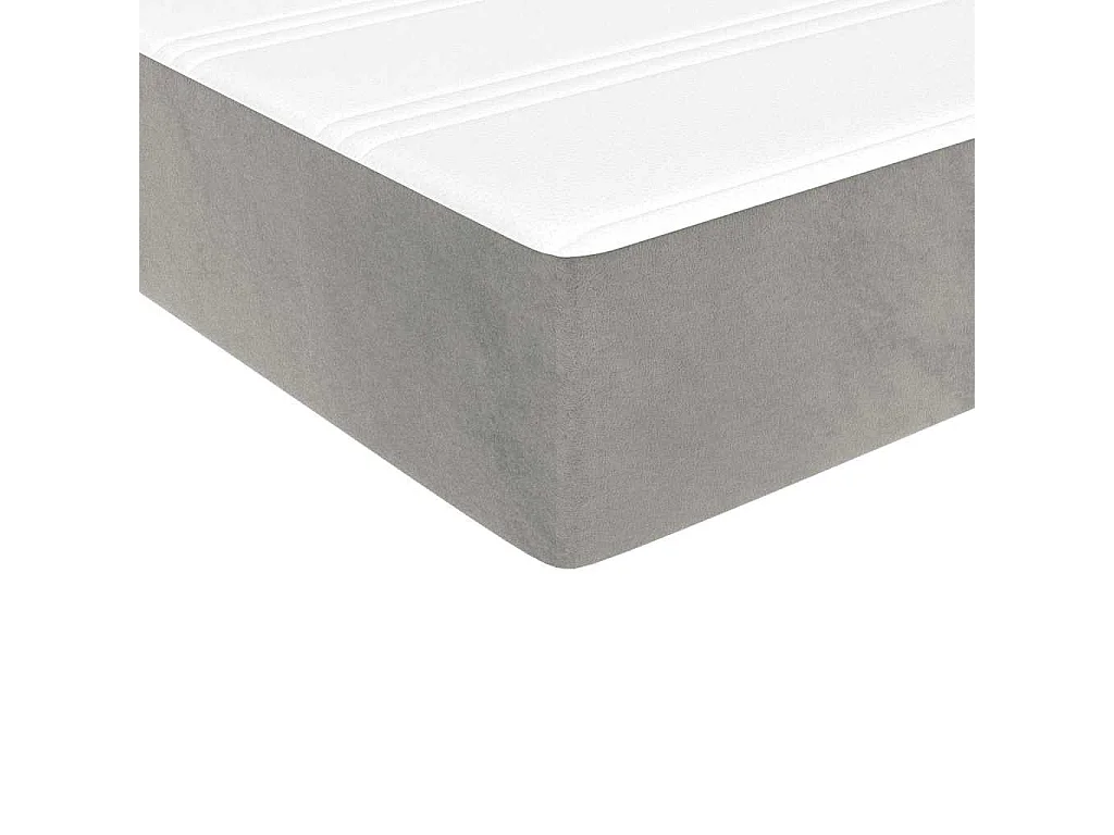 Matelas de lit à ressorts ensachés fermeté moyenne 90x220x20 cm velours