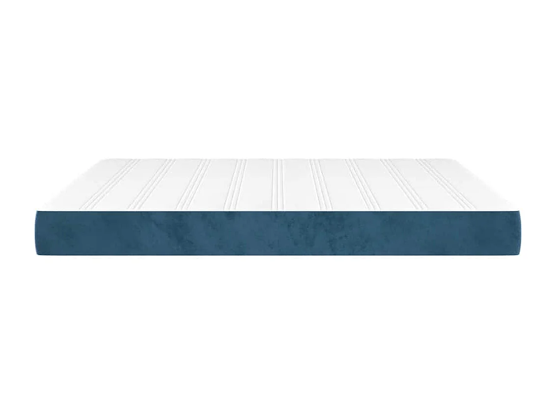 Matelas de lit à ressorts ensachés fermeté moyenne 160x210x20 cm velours