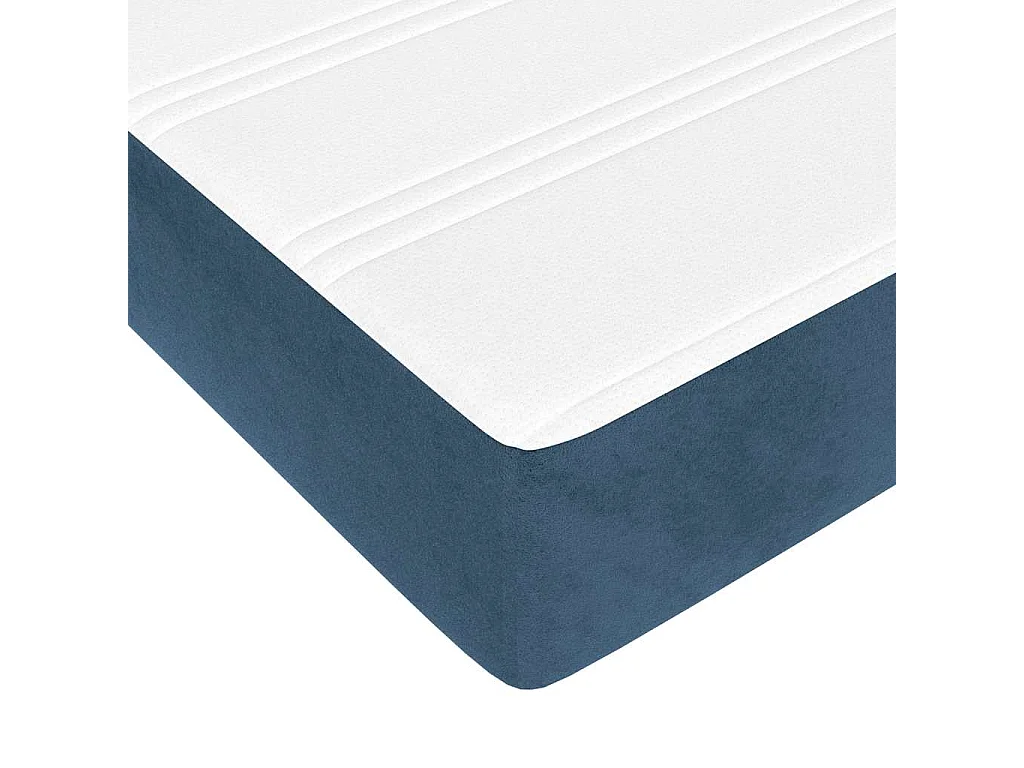 Matelas de lit à ressorts ensachés fermeté moyenne 160x210x20 cm velours