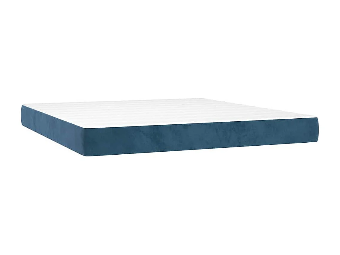 Matelas de lit à ressorts ensachés fermeté moyenne 160x210x20 cm velours