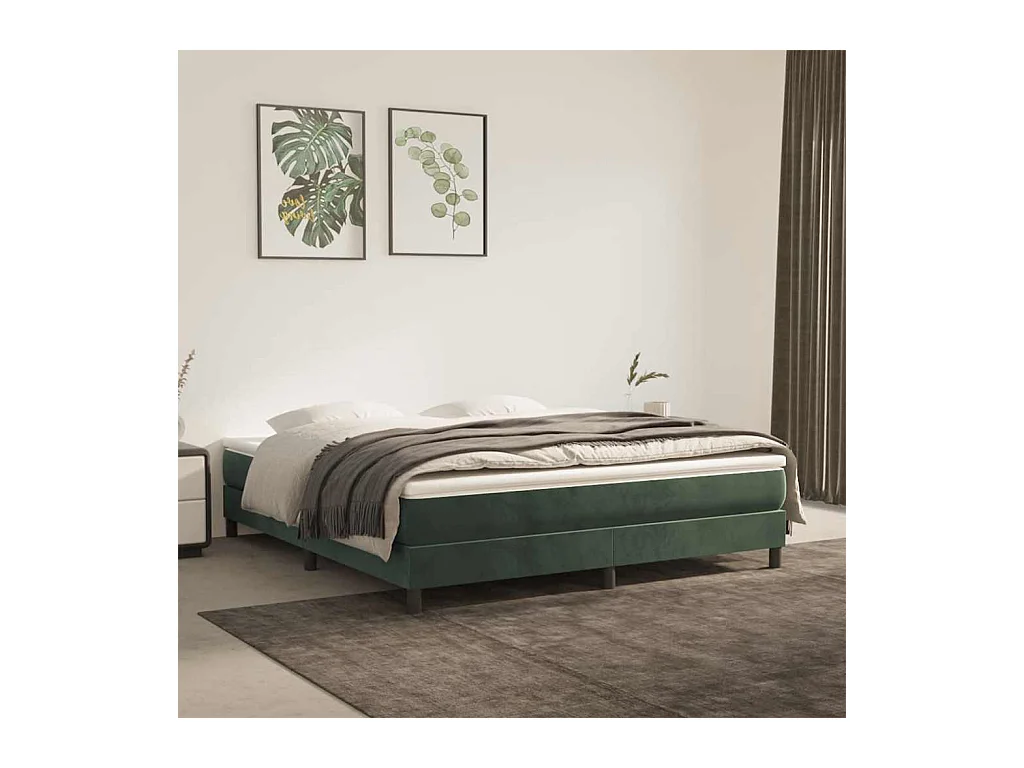 Matelas de lit à ressorts ensachés 160x210x20 cm velours