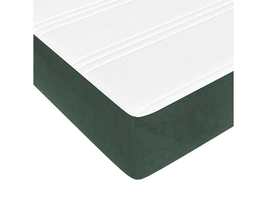 Pocketveringmatras medium 160x210x20 cm fluweel donkergroen