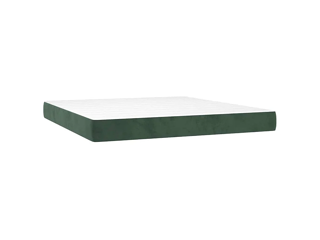 Matelas à ressorts ensachés 160 x 210 cm Vert foncé
