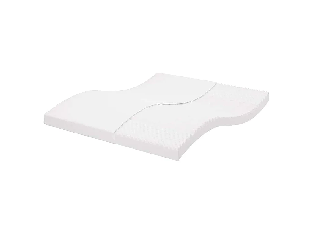 Matelas en mousse blanc 200x220 cm 7 zones dureté 20 ILD