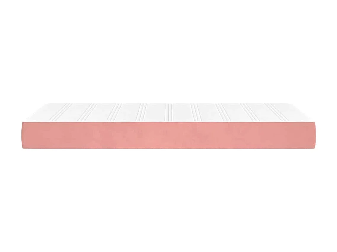 Pocketveringmatras voor kinderen medium 80x160 cm fluweel roze