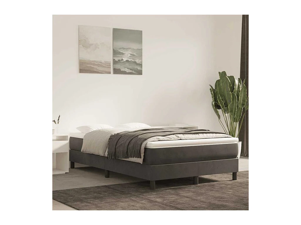 Matelas de lit à ressorts ensachés 120x220x20 cm velours