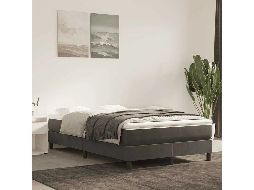 Matelas de lit à ressorts ensachés fermeté moyenne 120x220x20 cm velours