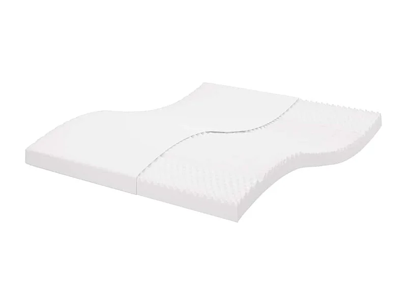 Matelas en mousse blanc 200x210 cm 7 zones dureté 20 ILD
