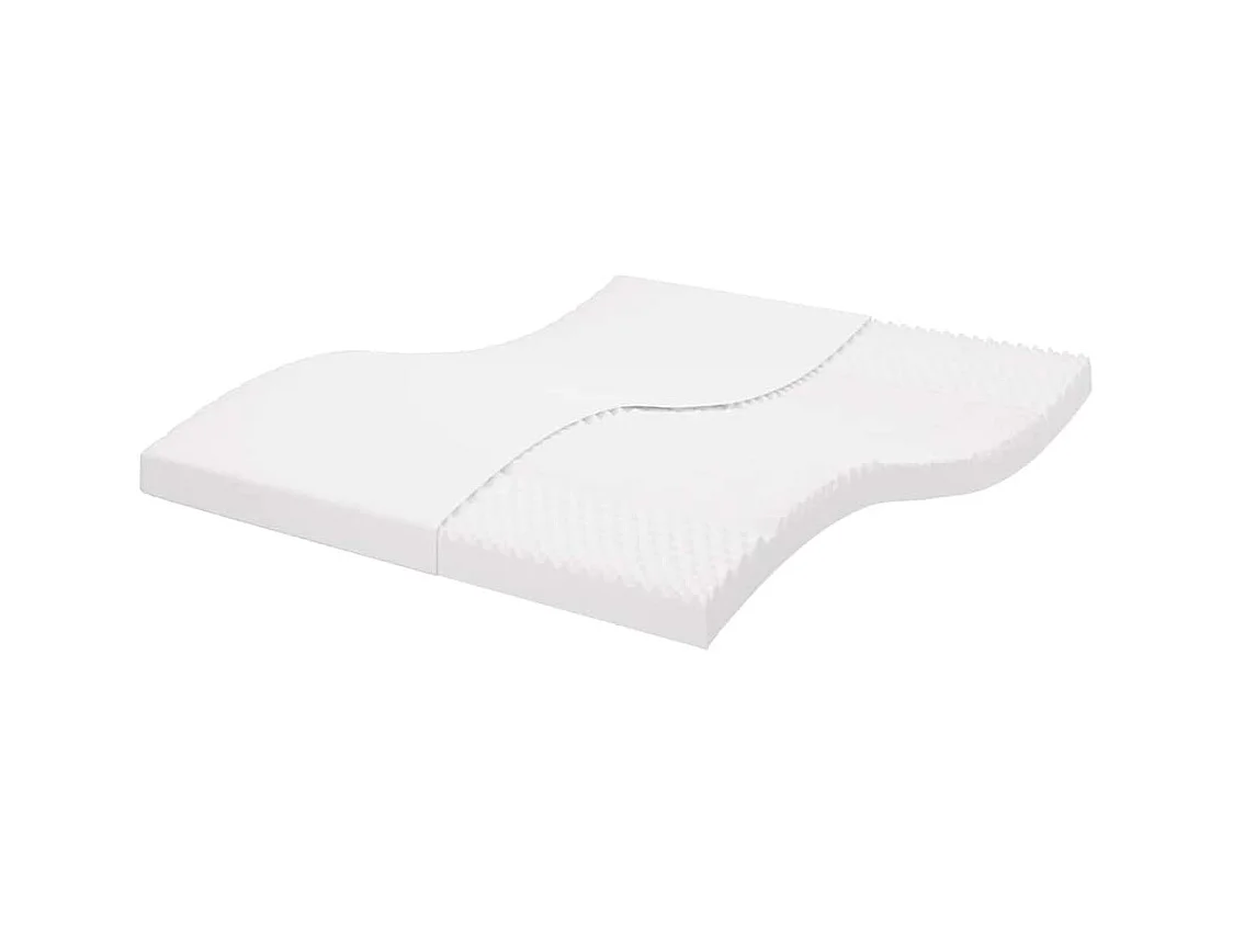 Matelas en mousse blanc 200x210 cm 7 zones dureté 20 ILD