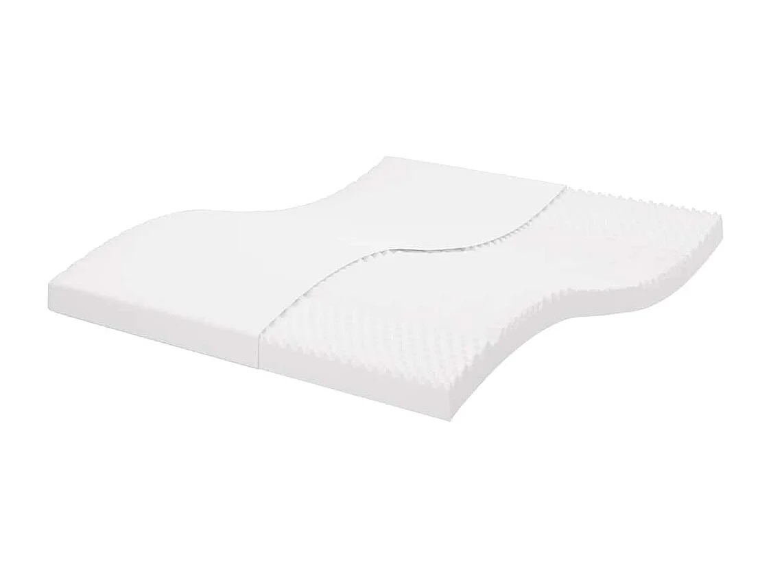 Matelas en mousse blanc 200x210 cm 7 zones dureté 20 ILD