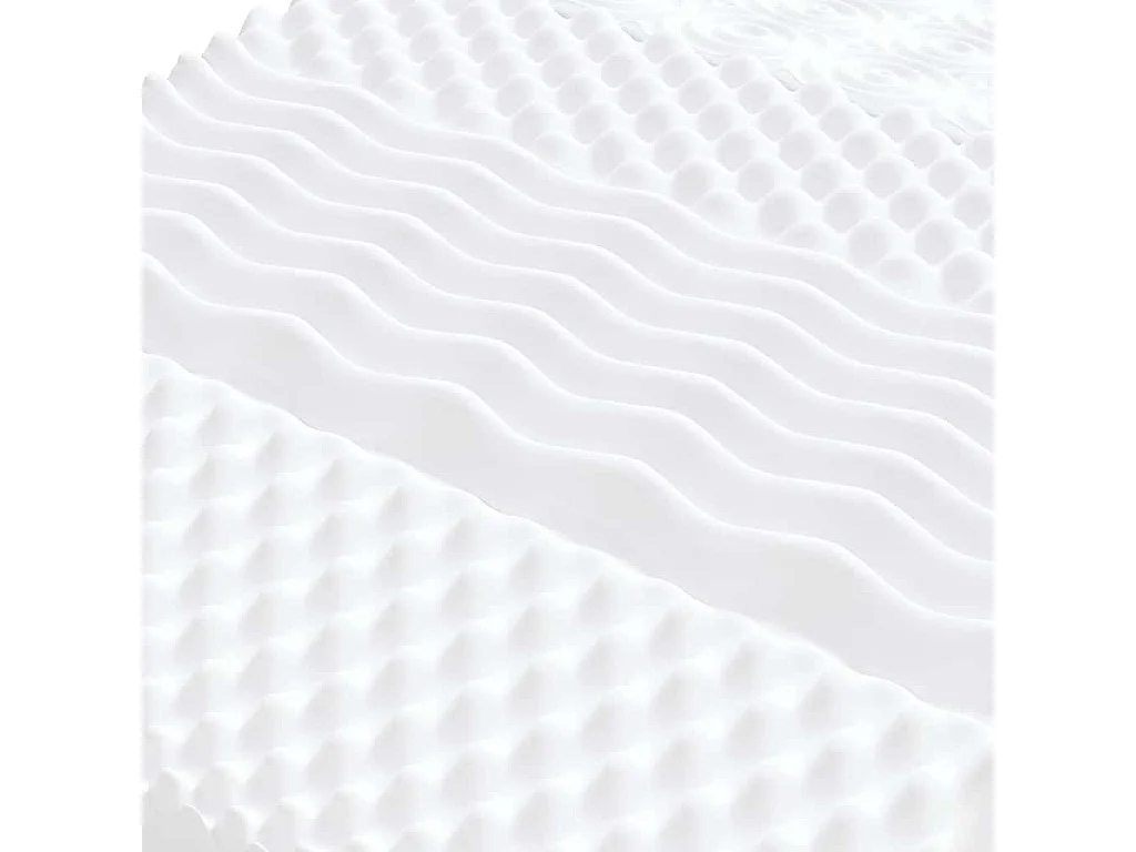 Matelas en mousse blanc 200x210 cm 7 zones dureté 20 ILD