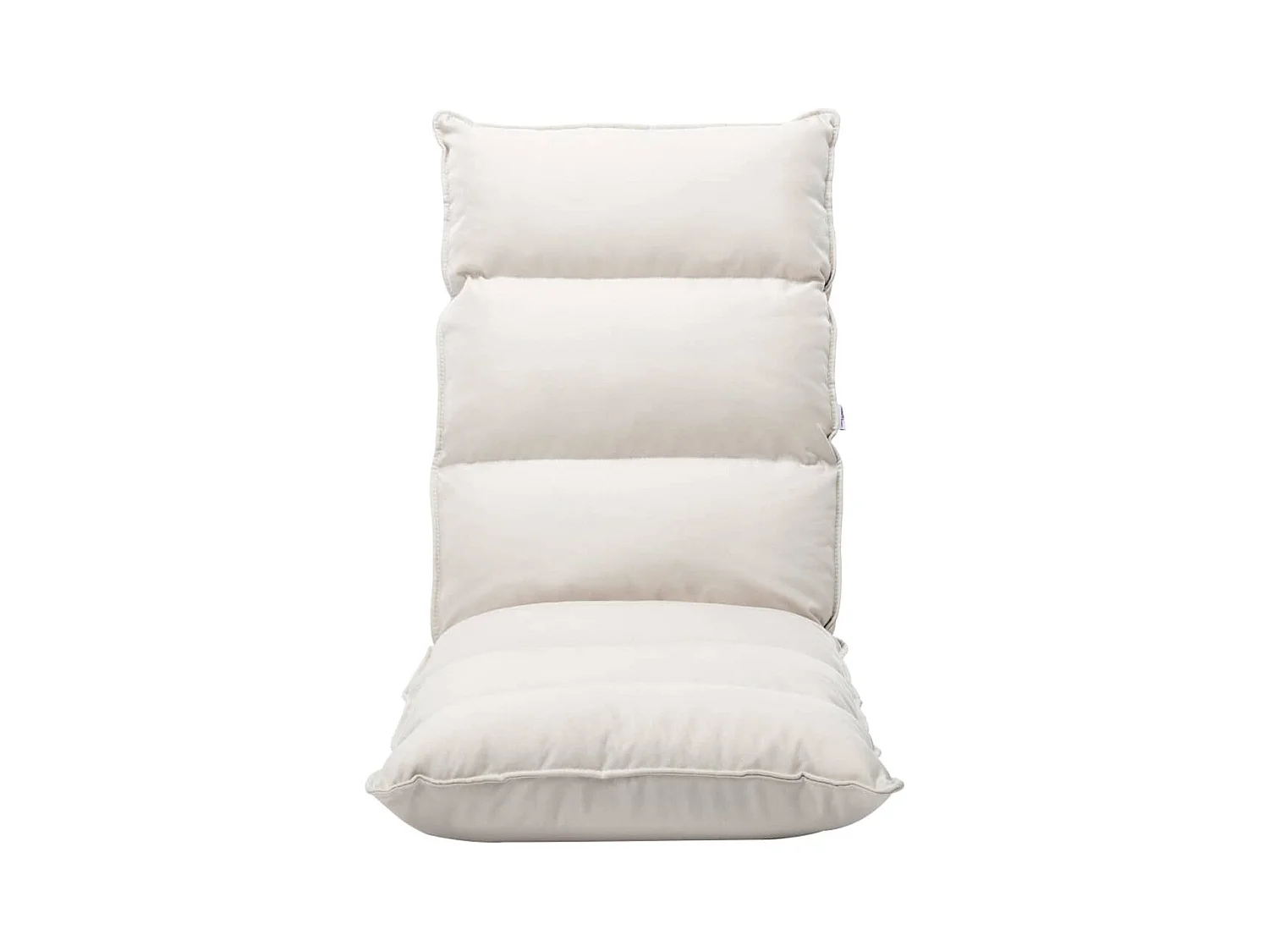 Chaise pliable de sol Crème Tissu