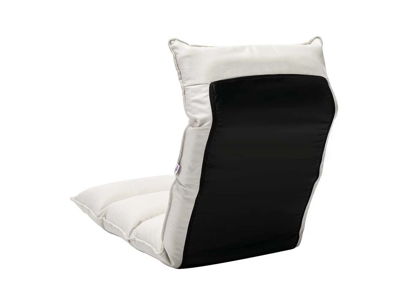 Chaise pliable de sol Crème Tissu