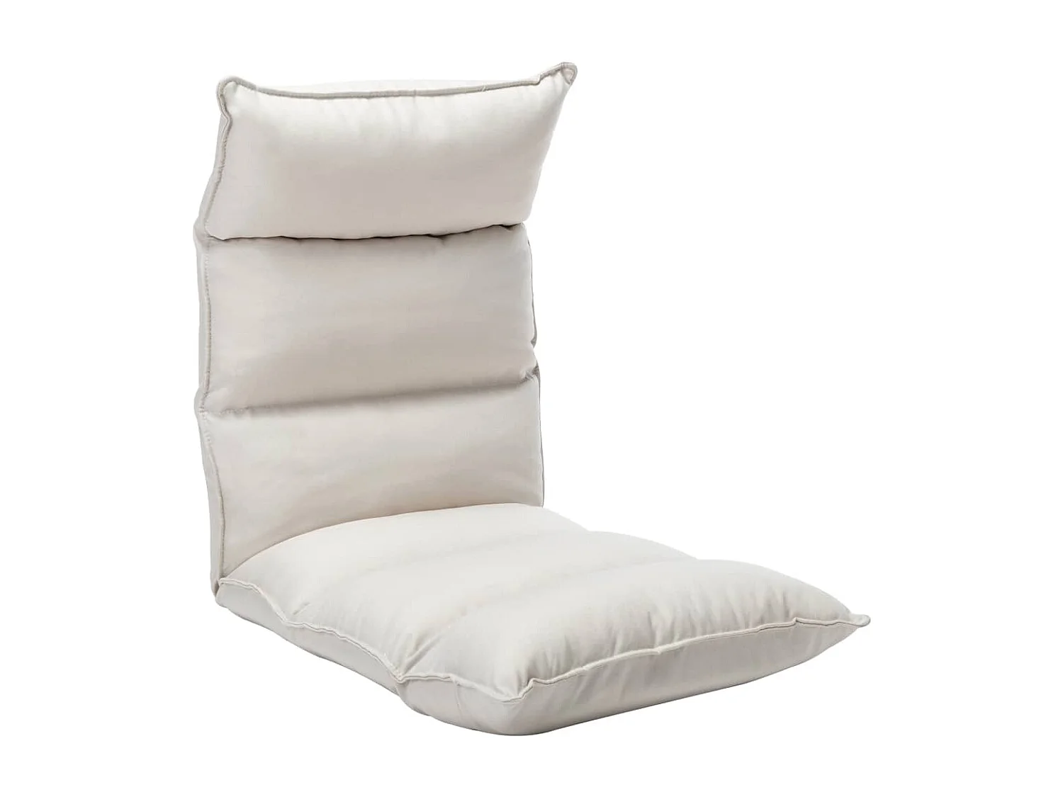 Chaise pliable de sol Crème Tissu