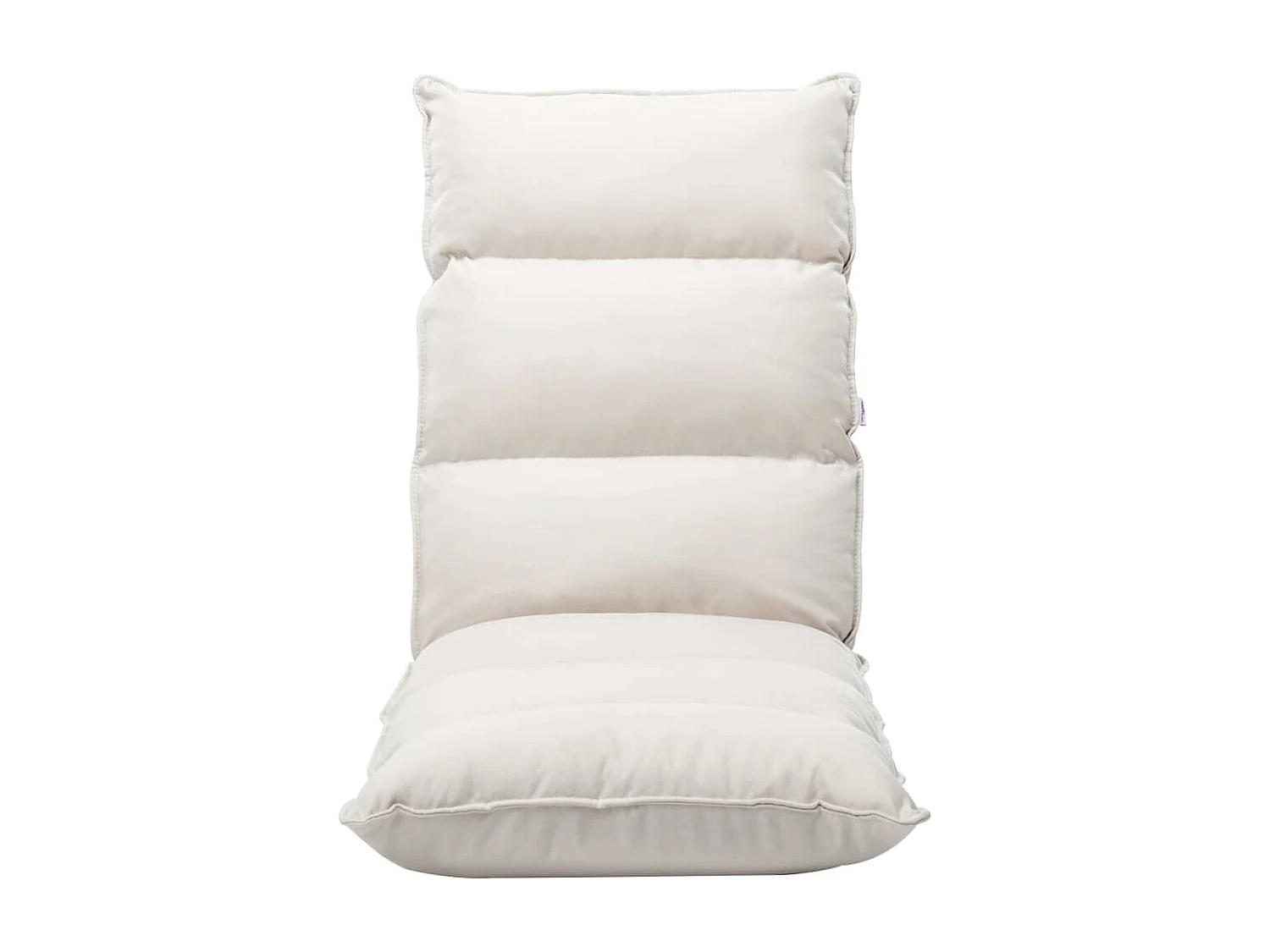 Chaise pliable de sol Crème Tissu