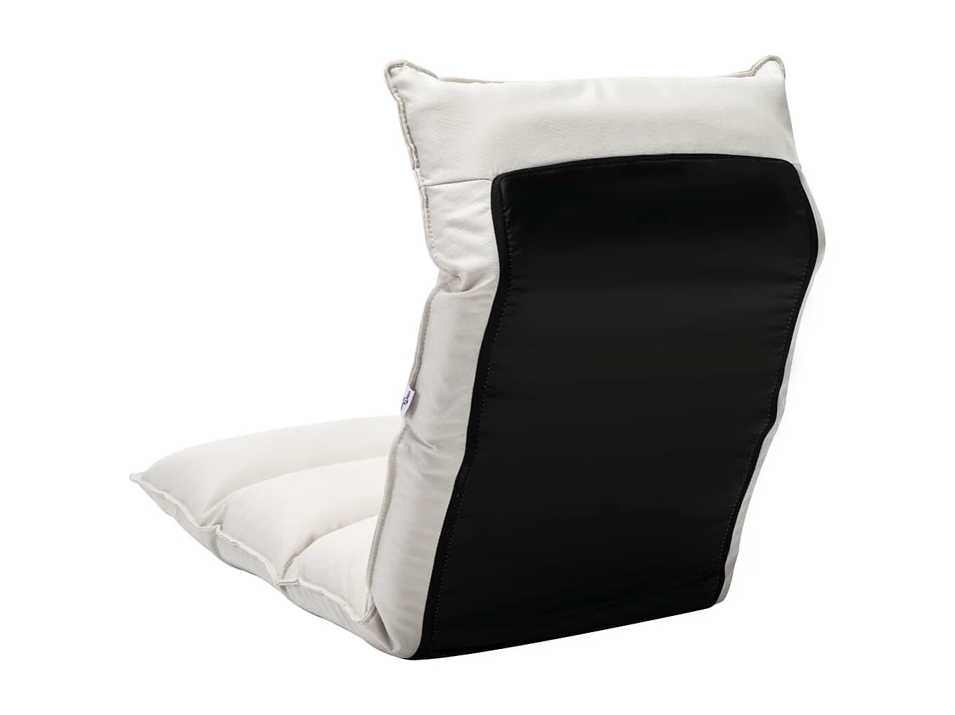 Chaise pliable de sol Crème Tissu