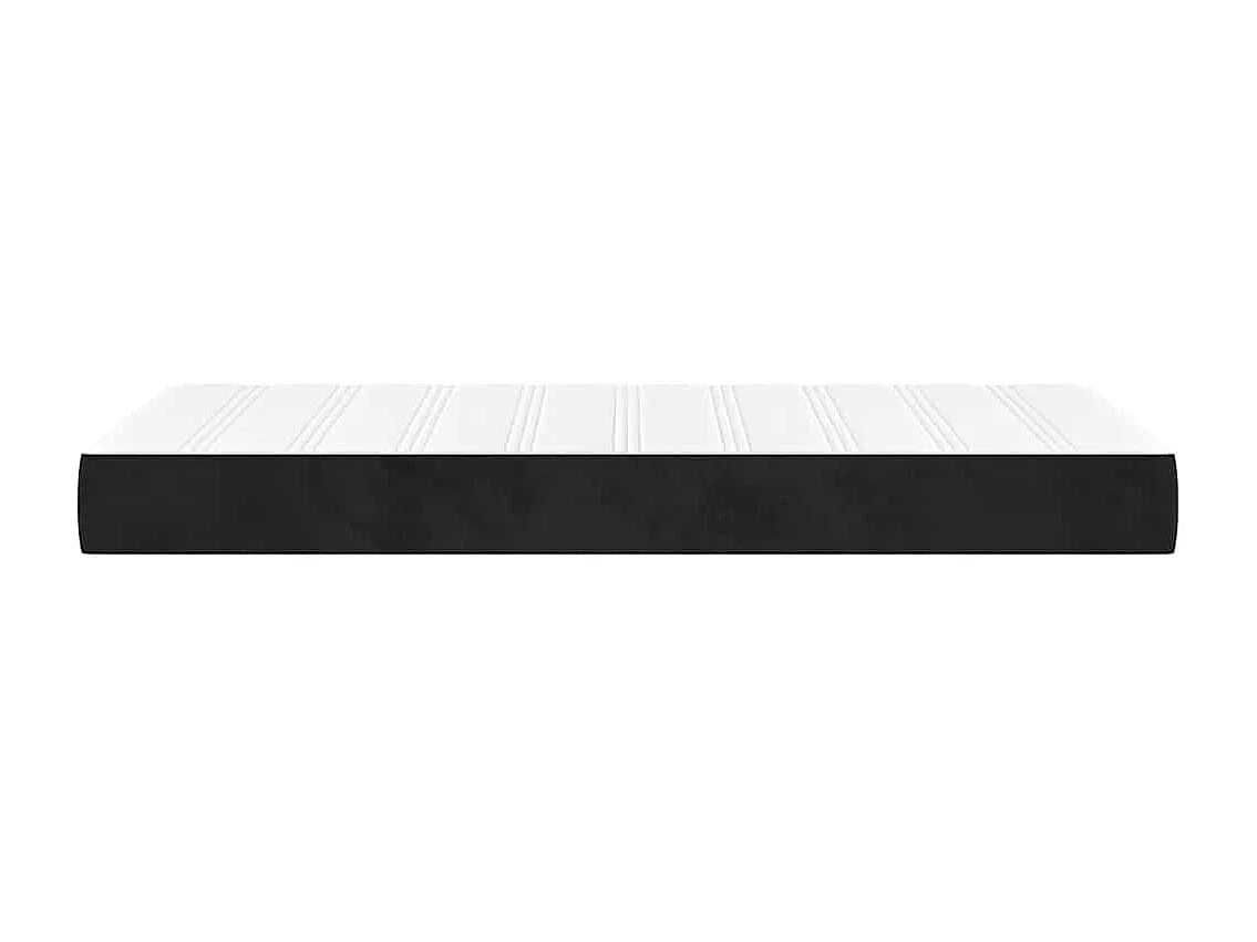 Pocketveringmatras medium 80x210x20 cm fluweel zwart