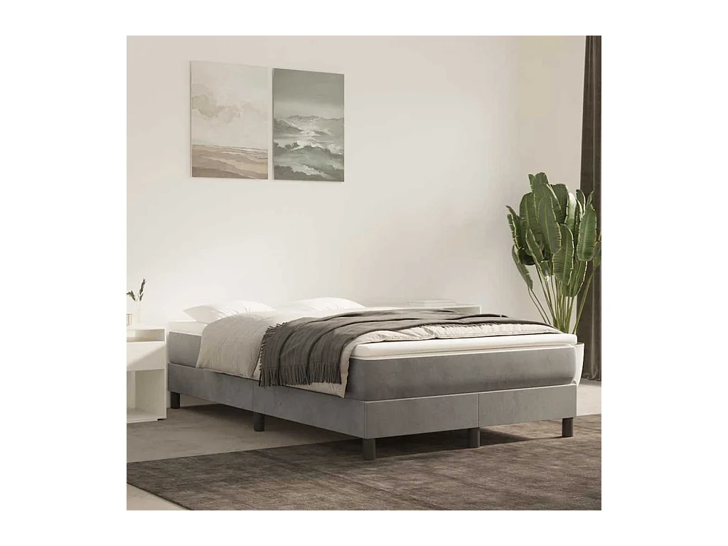 Matelas de lit à ressorts ensachés gris clair 120x220x20 cm