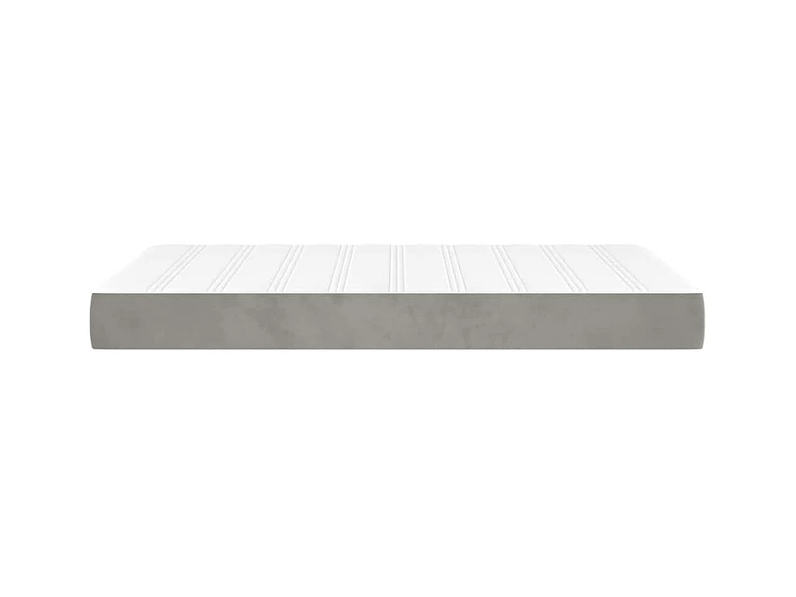 Matelas de lit à ressorts ensachés gris clair 120x220x20 cm