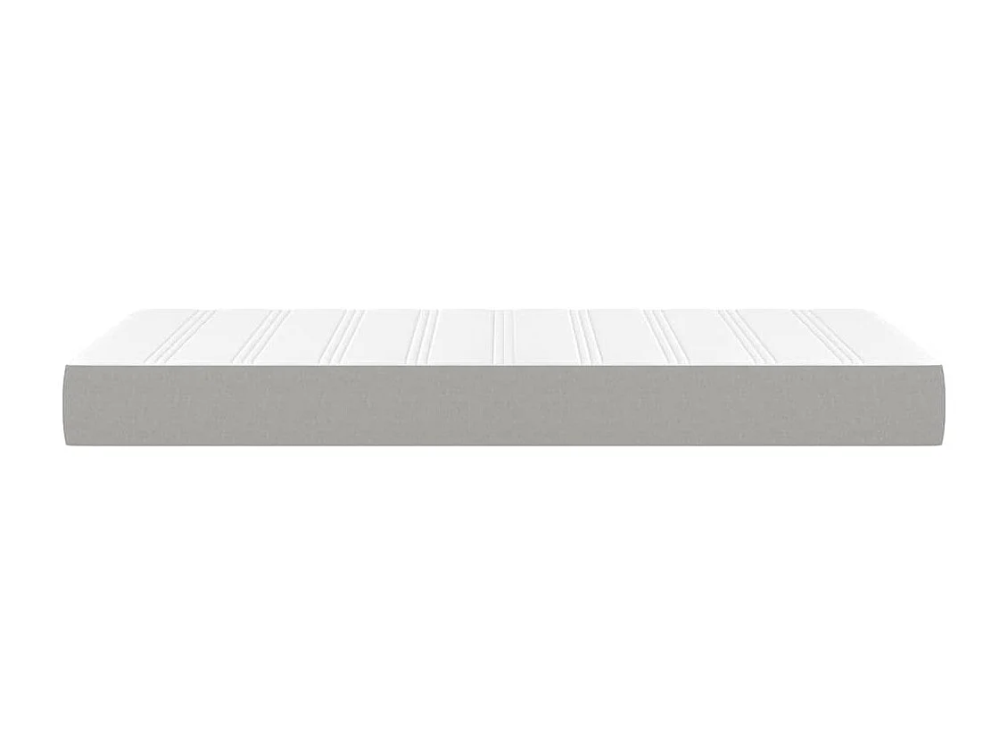 Matelas de lit à ressorts ensachés fermeté moyenne gris clair 120x190x20 cm