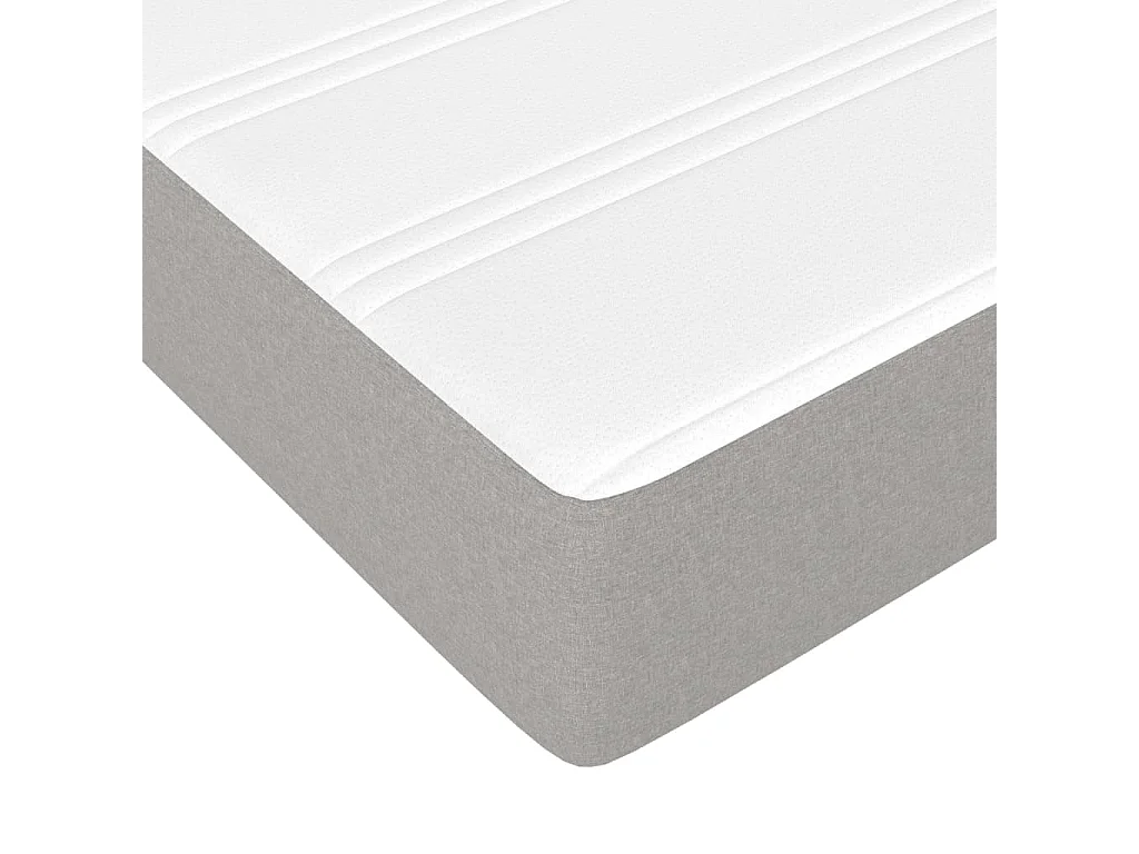 Matelas de lit à ressorts ensachés fermeté moyenne gris clair 120x190x20 cm
