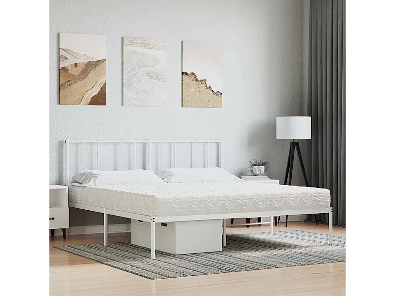 Matelas en mousse blanc 200x220 cm dureté H2 H3